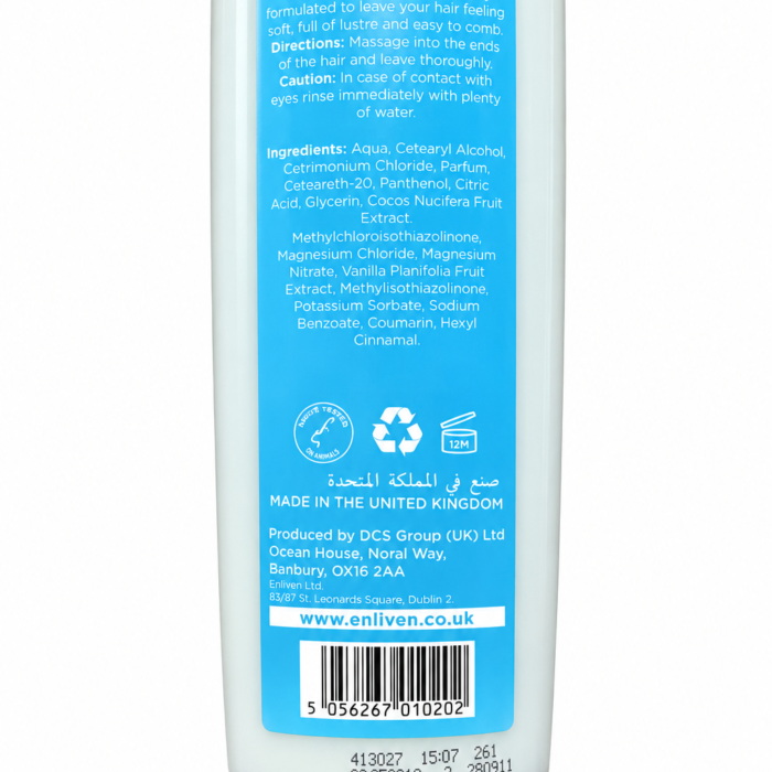 Enliven Coconut & Vanilla Conditioner_1 Enliven Coconut & Vanilla Conditioner_1