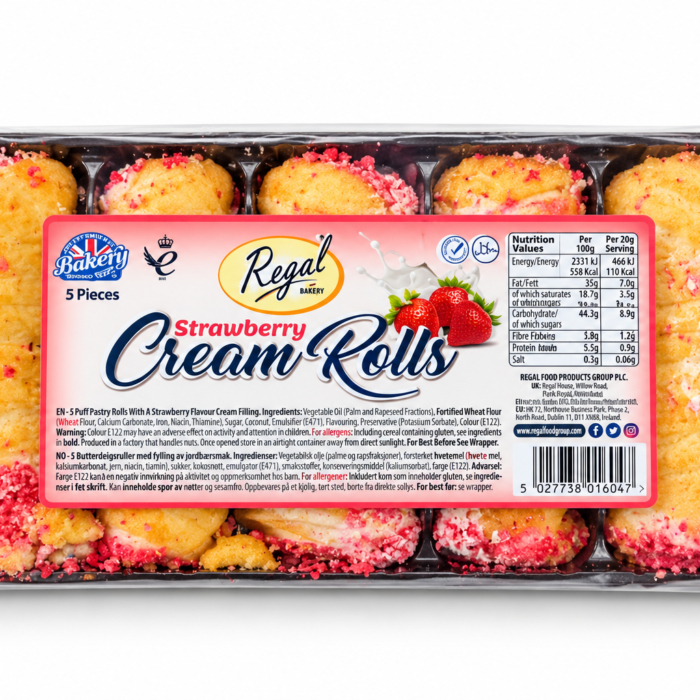 Regal Strawberry Cream Rolls Regal Strawberry Cream Rolls