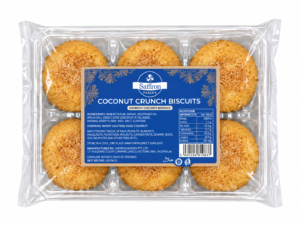 Saffron Coconut Crunch Biscuits